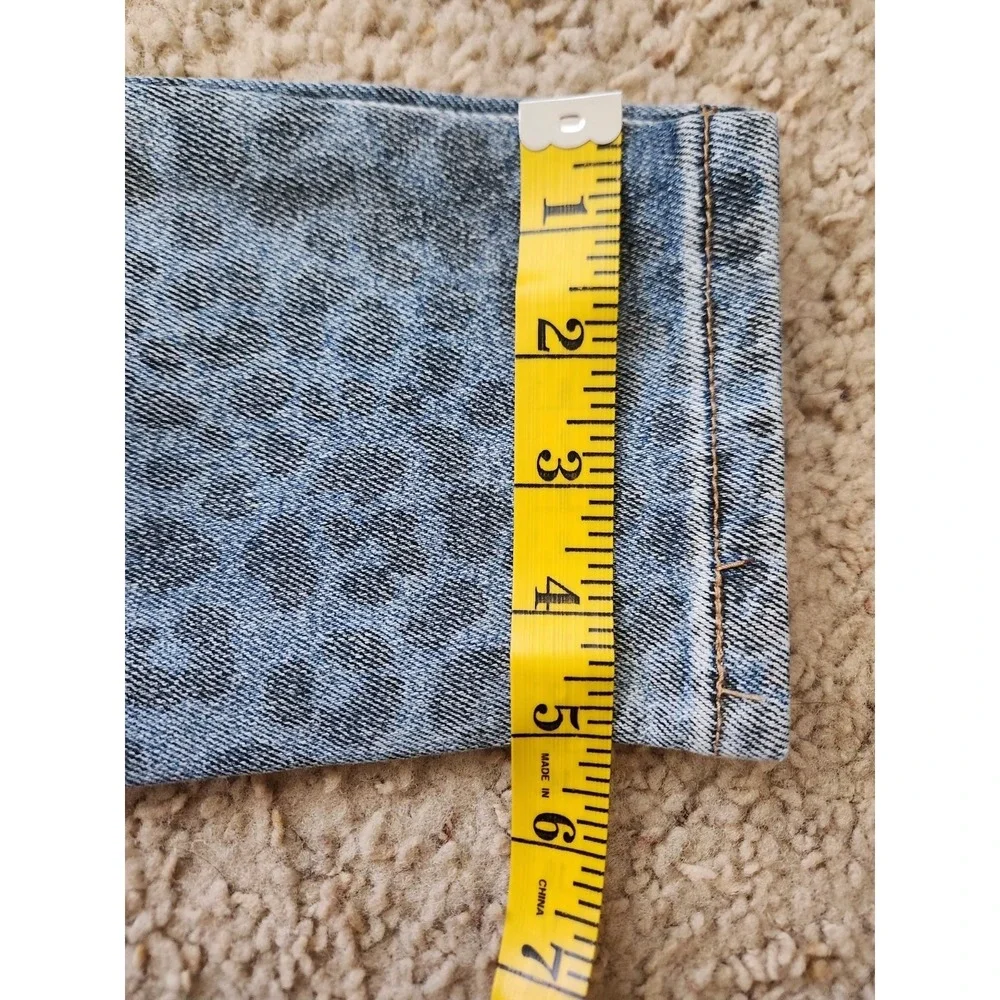 NWT BlankNYC The Great Jones‎ High Rise Skinny Jeans Blue Leopard Print 25